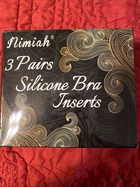 Nimiah 3Pairs Silicone Bra Inserts Breast Enhancers A/B Cups Clear Reusable 0466